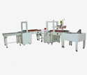 Packing line of semi-autocase erector&case sealer& #-shaped type strapping 