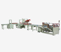 Packing line of case erector,cover folding Case Sealer,and #-shaped strapping machine